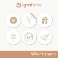 [54 pcs] Stiker Bulat Ucapan GISU07-12 by Grafichs