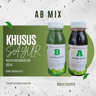 Pupuk hidroponik AB mix nutrisi sayur botol 100 ml