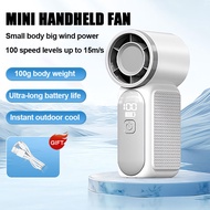 Kipas Mini 6000mAh Kipas Pegang Tangan Mudah Alih Turbin Kelajuan Tinggi Kipas Perjalanan Luaran Ang