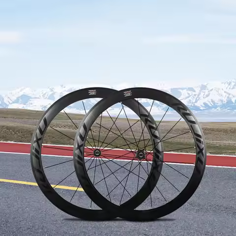 ultralight RUJIXU 700c 6 pawls road wheelset 30/40/50mm frame height 2:1 braids road wheel V/C ring 