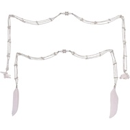 CHGCRAFT 2 Pcs Face Chain Alloy Face Jewelry Platinum Metal Chain Face Accessories Iron Face Cable C