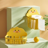Little Yellow Duck Perforation-Free Wall-Mounted Bathroom Toilet Toilet Paper Box Tissue Holder Pape