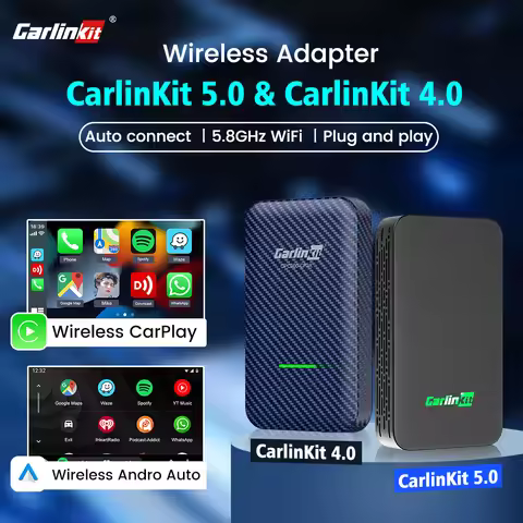 CarlinKit 5.0 & CarlinKit 4.0 Wireless CarPlay Android Auto Waze Music Spotify Auto For Audi Golf Pe