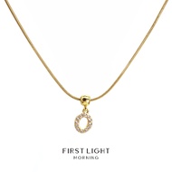 First Light Morning : Letter& Charm Necklace สร้อยคอ + Charm 1 ชิ้น สร้อยตัวอักษร สร้อยalphabet สร