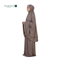 Nusuki Telekung Joud Al-Turath with Bag Stella Dobby Crepe & Border Lace Cotton+Cotton Lycra Face Fi