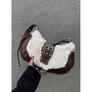 Snow Furry Brown y2k Handbag