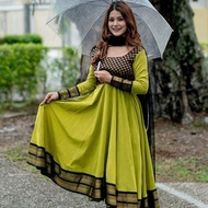 Beautiful Gown With Net Dupatta 2  Pcs Collection For Women By Inaaya Fabric