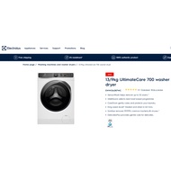ELECTROLUX NEW 13/9kg UltimateCare 700 washer dryer EWW1343R7WC