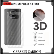 GARSKIN XIAOMI POCO X3 PRO SKIN HANDPHONE CARBON 3D ANTI BEKAS LEM