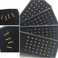 40pcs Golden Stainless Steel Nose Nail Piercing Stud Ring Subang Anting Tindik Hidung Keluli Emas 不锈