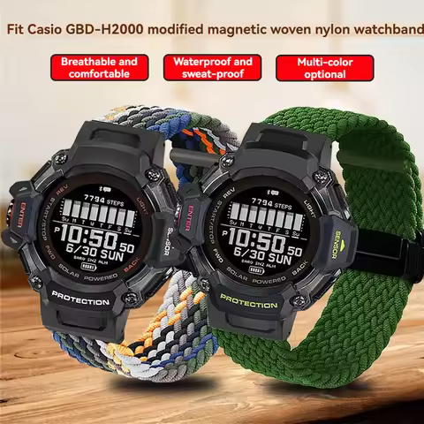 For Casio G-SHOCK Series 3515 GBD-H2000 Modified Sports Nylon Canvas Strap Accessories Men's Waterpr