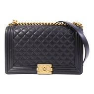 CHANEL 牛皮皮革Boy 28鏈帶手挽肩背兩用袋