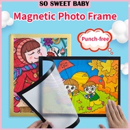 A4 Magnetic Photo Frame Display Board Wall Stick Frame Poster Sticky Certificate Display Frame