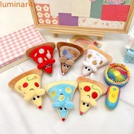 LUMINAR 6pcs Pizza Mouse Keychain, Keychain Combination Cute Friendship Pizza Pendant, Mushroom Plus