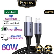 UGREEN USB Type C To Lightning MFi Cable 60W PD Power Delivery Quick Charge Wire Apple iOS iPhone 14