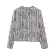 White Classy Tweed Blouse 74889