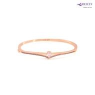 MEILYN Gelang Bangle Wanita Motif Gemma Permata V Tetes GG3 Fuji Baris Lapis Emas All Series