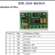 Max30100 heartbeat sensor heart pulse sensor oximeter module