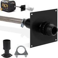 Generator Exhaust Extension Silencer kit with Insulated Through-Wall Mounting Plate Compatible With 