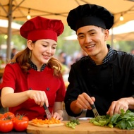 CHEF HAT ADULT CHEF HAT MUSHROOM STYLE CHEF HAT UNISEX CHEF HAT