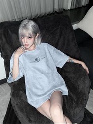 (全新)原價3580未上市新品 CHAIN LOGO TEE SUEDE FROSTED BLUE / 鎖鏈款冰霧藍麂皮短袖T恤