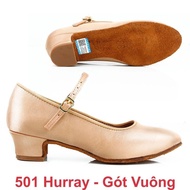 Hurray 501 Square Heel Women's Standard Shoes (501HR) - Leather