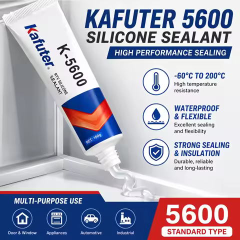Kafuter 5600 5600H RTV Silicone Sealant High Temp Heat Resistant Waterproof Gasket Maker 35ml