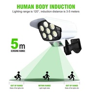 lampu cctv sambung ke hp jarak jauh Lampu Solar 77 LED Solar Motion Bentuk lampu Mirip CCTV