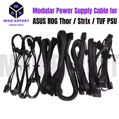 Modular Power Cable for ASUS ROG THOR/STRIX/TUF 750W 850W 1000W 1200W, 1600W PSUs, PCIe 8Pin, CPU 4+