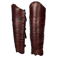 halloween costume for adults Medieval Viking Warrior Knight Leather Leg Armor Greaves Boots Shoes Co