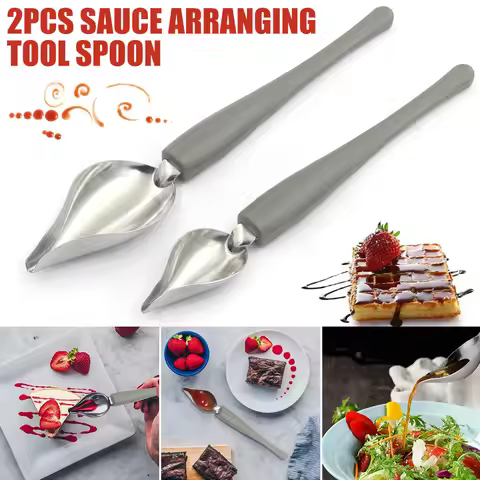 Chef Valon Sauce Plating Art Pencil Plate Dish Sauce Painting Pencil Coffee Art Draw Tool Spoon Stai