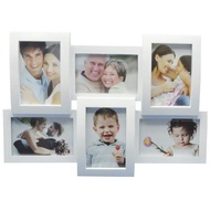 Photo FRAME/PLASTIC PHOTO FRAME BH2206 WHITE W/ (3)4X6, (3)6X4 OP. Frame (07712)