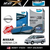 Original Bendix Brake Pad - Nissan Serena C24 Bendix Metal King / General CT Front and Rear Brake Pa
