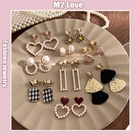 Metal Earrings Pearl Earrings Elegant Small Fragrance Earrings No Pierced Earrings Temperament Korea