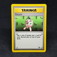 Vintage Pokemon TCG Recycle 61/62 1999 Fossil Trading Card Game Jigglypuff Pokemon Cards
