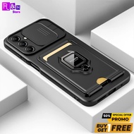 PROMO Case Samsung Galaxy A06 A16 4G 5G Slide Camera with Card Slot FREE TG 9D BLUE LIGHT SPY
