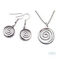 LIDU1 Daily Wear Swirl Pendant Necklace Round Swirl Sweater Chain Popular Swirl Choker Necklace Part