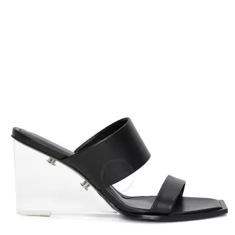 Alexander Mcqueen | Black Shard Leather Sandals