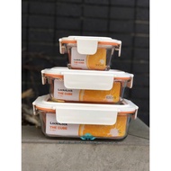 Heat-resistant glass container 300ml 630ml 1L LocknLock The Cube glass container