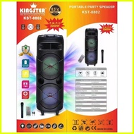 ♞,♘,♙KINGSTER KST-8802 Portable party  Wireless and Bluetooth speaker with wireless microphone 8.5*