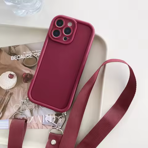 For Vivo V70Lite V60Lite V50Lite V30Lite Y31D Camera Lens Protection TPU Back Case Crossbody Lanyard