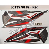 LC135 V8 Fi Custom Exciter RC 2015 ( 318 ) Body Cover Set Stripe Sticker - Red / Blue / Black / Purp