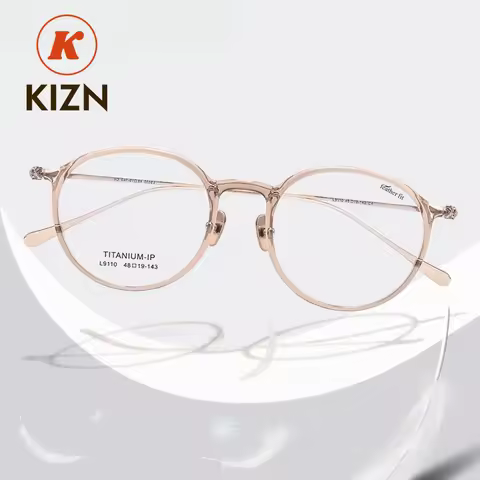 Round Light Optical Glasses Frame Women Myopia Multifocal Lenses Fashion Vintage Eyewear Men Thin Gl