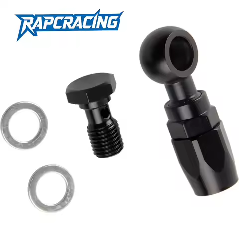 Motorcycle Hydraulic Stainless Steel Nylon Braided AN6 Fuel Oil Hose Fitting Banjo 12 14mm With Clut