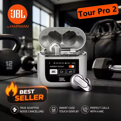 JBL Tour Pro 2 True Wireless Bluetooth Earphones Stereo Headphones with Smart LCD Screen