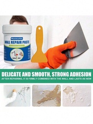 1罐100g白色防水和防霉牆壁修補膏,用於覆蓋污漬,填補裂紋和修復剝落的油漆