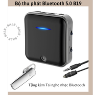 Bộ thu phát Bluetooth 5.0 B19 Tặng kèm Tai nghe nhạc Bluetooth cao cấp - Hàng chính hãng