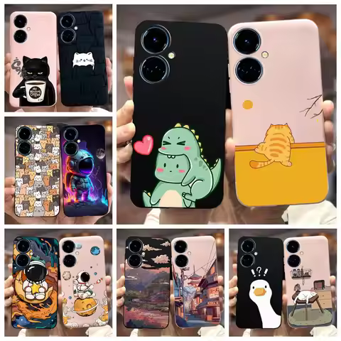 For Tecno Camon 19 Case Camon19 Neo Cute Fashion Cartoon Cover Soft Silicone Phone Case For Tecno Ca