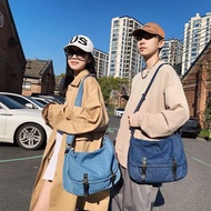 Fashionable Versatile British Vintage Cambridge Bag Korean Version ins Class Large-Capacity Messenger Tooling Canvas Shoulder Young Men Women Same Style 【AUG】