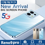 มือถือ OPPQ Rone9 Pro 5G โทรศัพท์ถูกๆ Mobile phone 6.8inch รองรับ2ซิม Smartphone 4G/5G 16GB+512GB โทรสับราคาถูก Android13.0 โทรศัพท์สำห รับเล่นเกม มือถือราคาถูกๆ Reno9 Pro+ 5G สมาร์ทโฟน